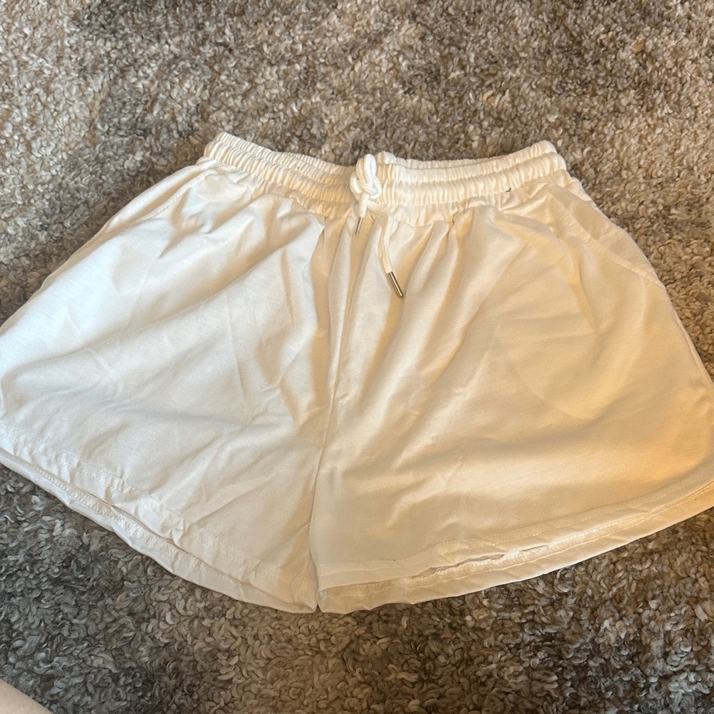 Women's White Casual Shorts